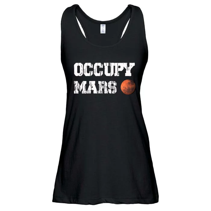 Occupy Mars Elon Musk SpaceX Project Gift Ideas Occupy Mars Trending Ladies Essential Flowy Tank