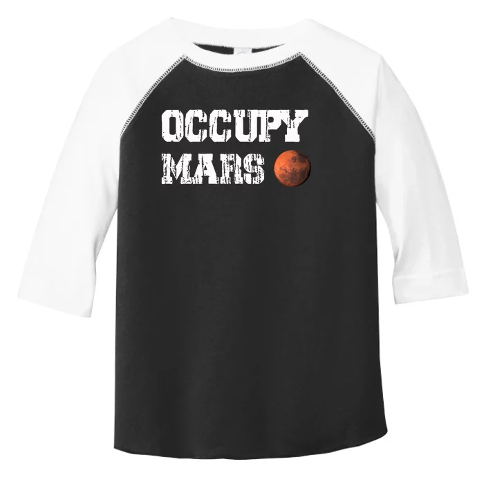 Occupy Mars Elon Musk SpaceX Project Gift Ideas Occupy Mars Trending Toddler Fine Jersey T-Shirt