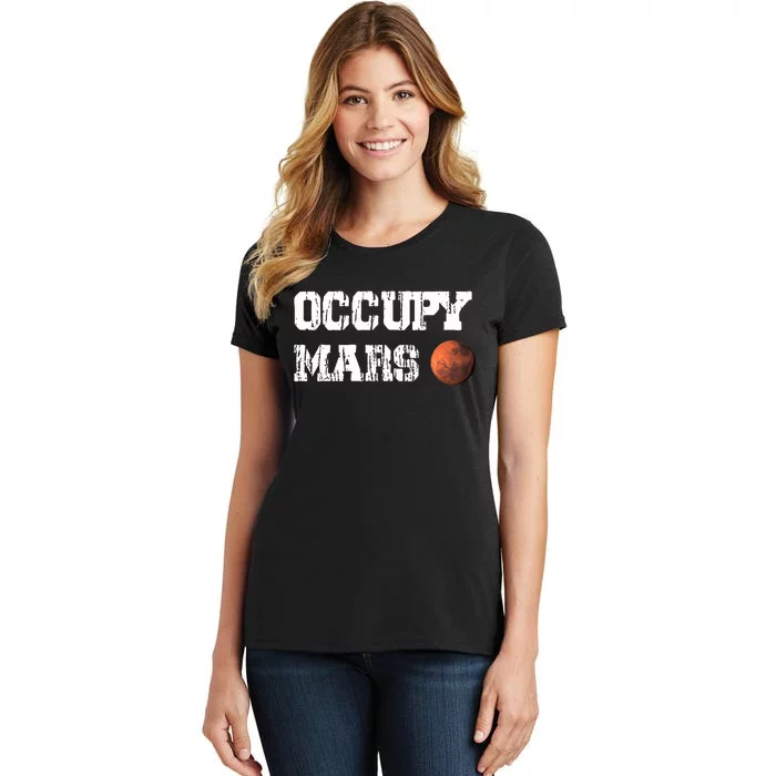 Occupy Mars Elon Musk SpaceX Project Gift Ideas Occupy Mars Trending Women's T-Shirt