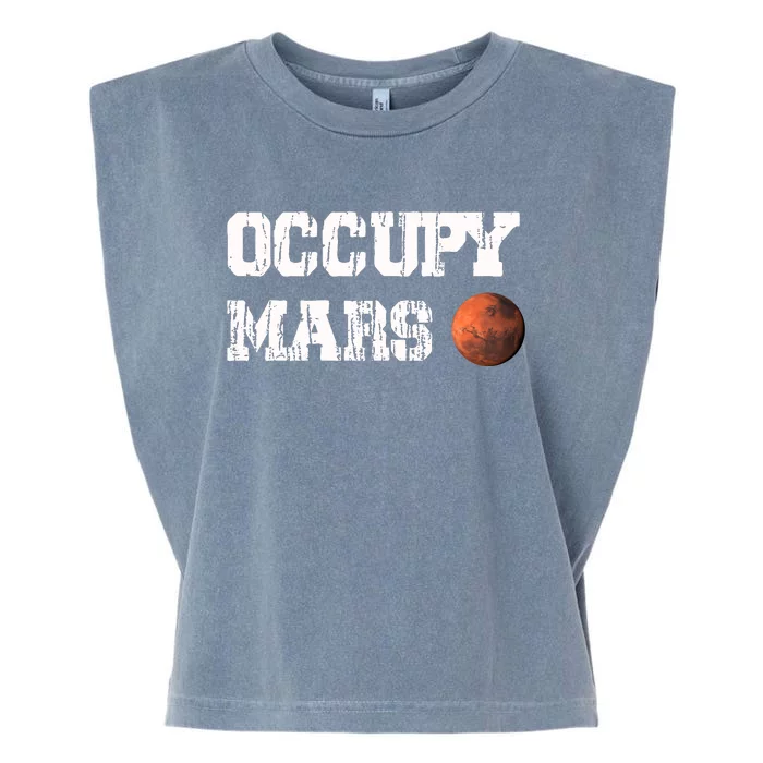 Occupy Mars Elon Musk SpaceX Project Gift Ideas Occupy Mars Trending Garment-Dyed Women's Muscle Tee