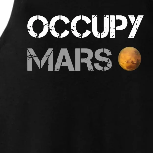 Occupy Mars Elon Musk SpaceX Project Gift Ideas Occupy Mars Trending Ladies Tri-Blend Wicking Tank