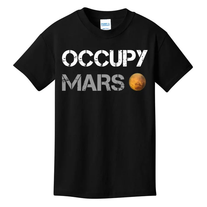 Occupy Mars Elon Musk SpaceX Project Gift Ideas Occupy Mars Trending Kids T-Shirt