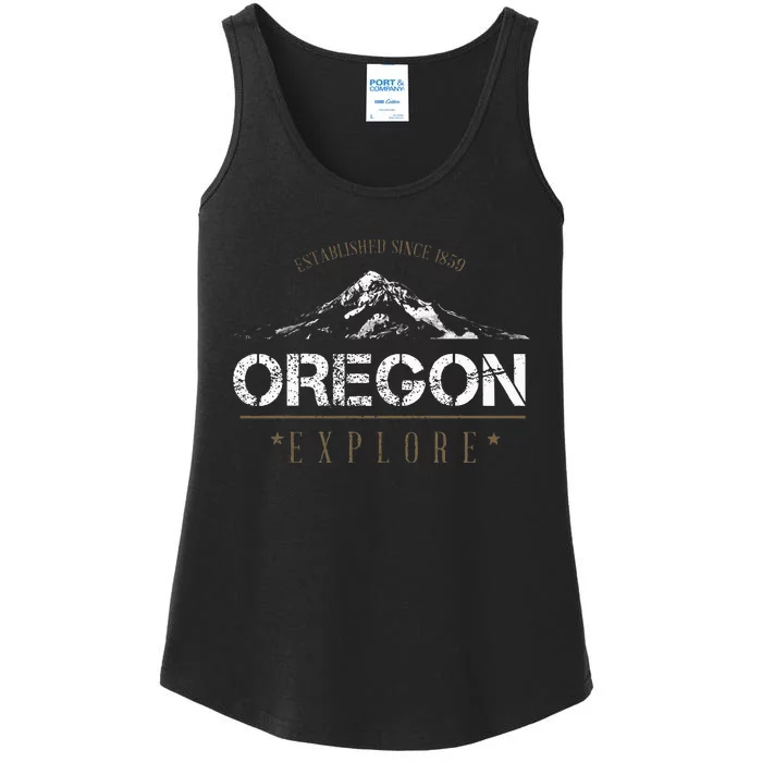 Oregon Mountain Explore Oregon Ladies Essential Tank