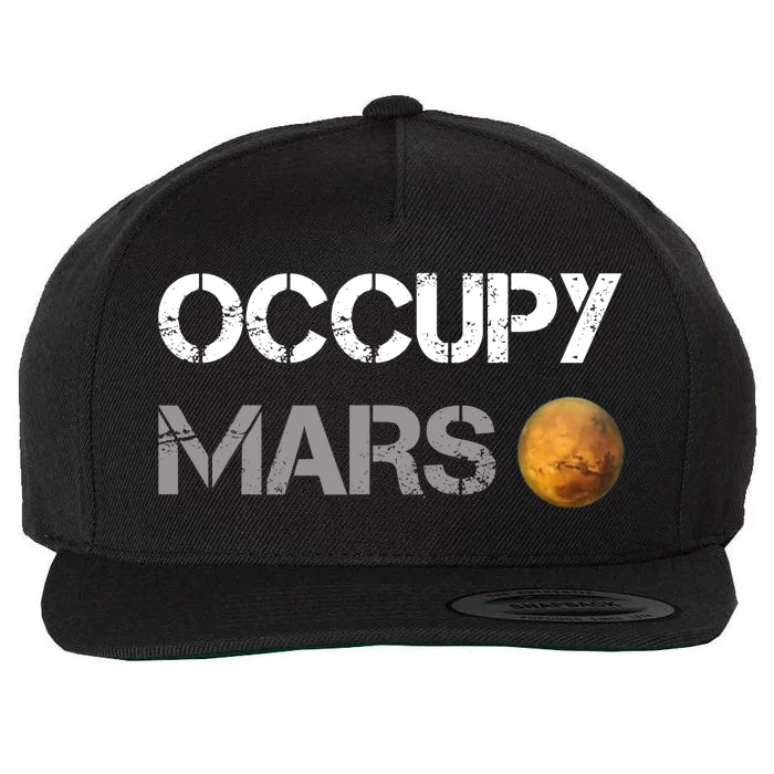 Occupy Mars Elon Musk SpaceX Project Gift Ideas Occupy Mars Trending Wool Snapback Cap