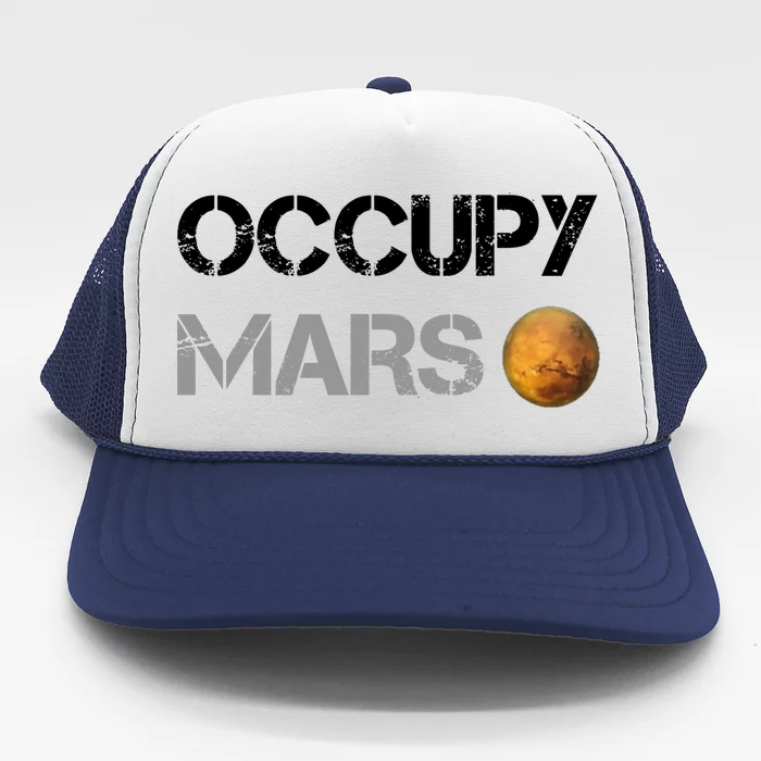 Occupy Mars Elon Musk SpaceX Project Gift Ideas Occupy Mars Trending Trucker Hat