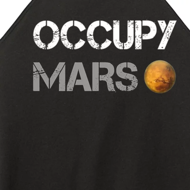 Occupy Mars Elon Musk SpaceX Project Gift Ideas Occupy Mars Trending Women’s Perfect Tri Rocker Tank