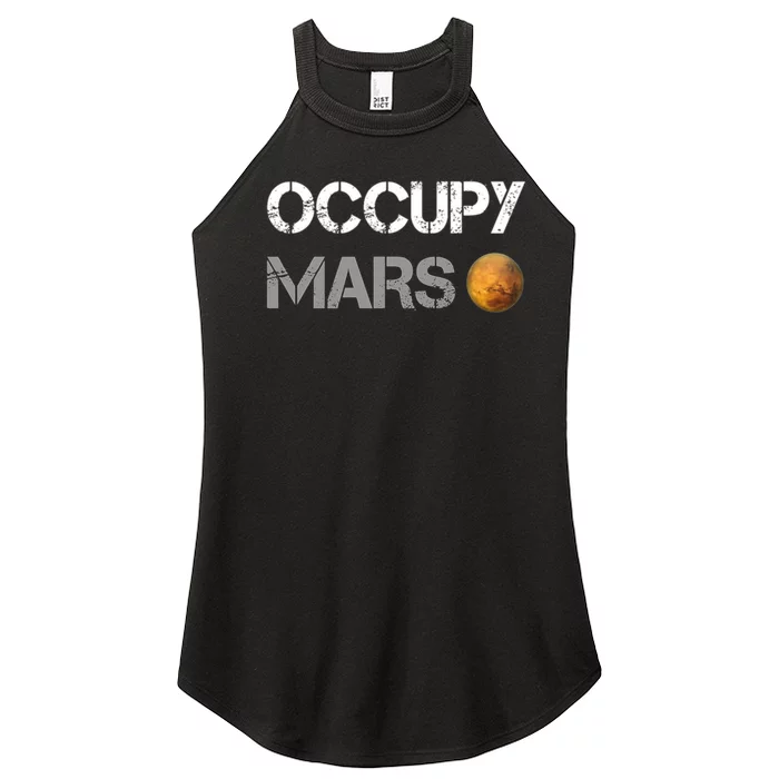 Occupy Mars Elon Musk SpaceX Project Gift Ideas Occupy Mars Trending Women’s Perfect Tri Rocker Tank