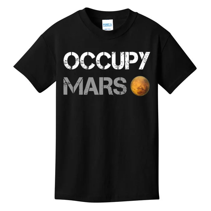 Occupy Mars Elon Musk SpaceX Project Gift Ideas Occupy Mars Trending Kids T-Shirt