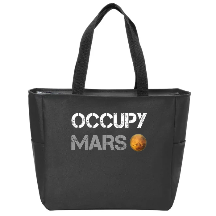 Occupy Mars Elon Musk SpaceX Project Gift Ideas Occupy Mars Trending Zip Tote Bag