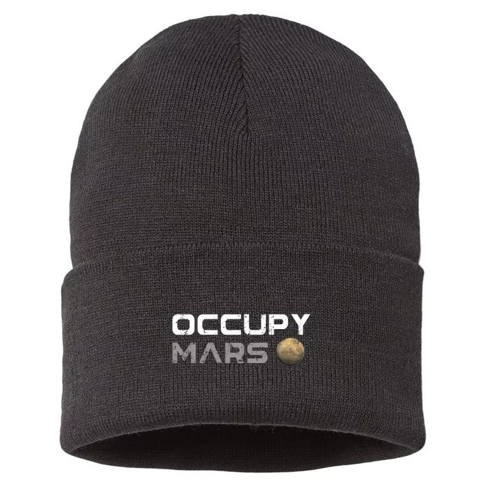 Occupy Mars Elon Musk SpaceX Sustainable Knit Beanie