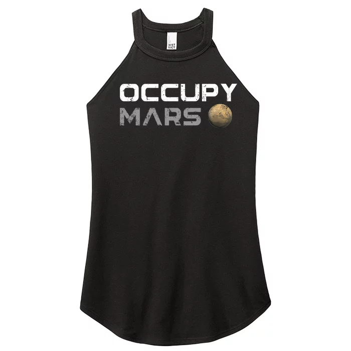 Occupy Mars Elon Musk SpaceX Women’s Perfect Tri Rocker Tank