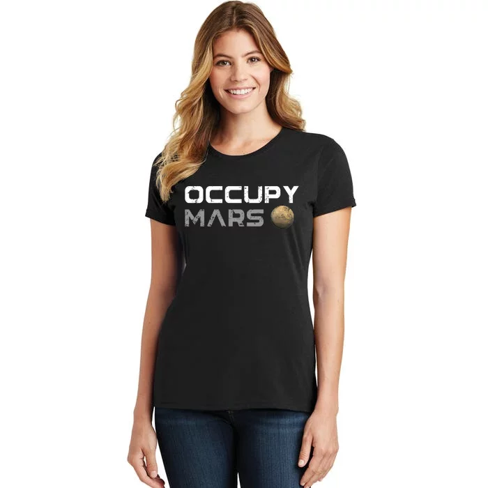 Occupy Mars Elon Musk SpaceX Women's T-Shirt