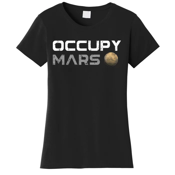 Occupy Mars Elon Musk SpaceX Women's T-Shirt