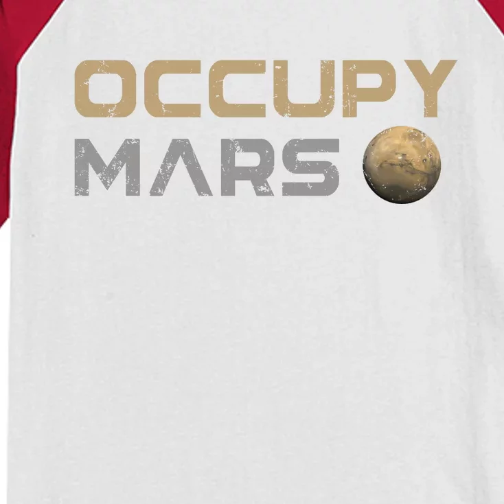 Occupy Mars Elon Musk SpaceX Kids Colorblock Raglan Jersey