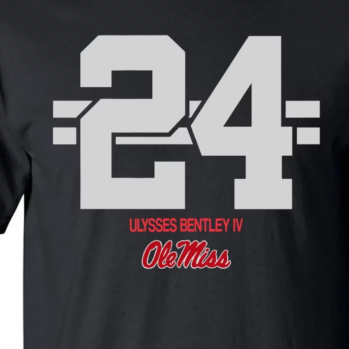 Ole Miss Football Ulysses Bentley Iv 24 Stripe Tall T-Shirt