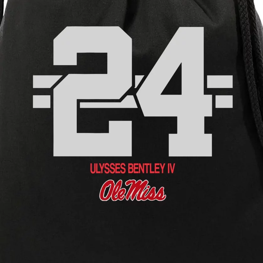 Ole Miss Football Ulysses Bentley Iv 24 Stripe Drawstring Bag