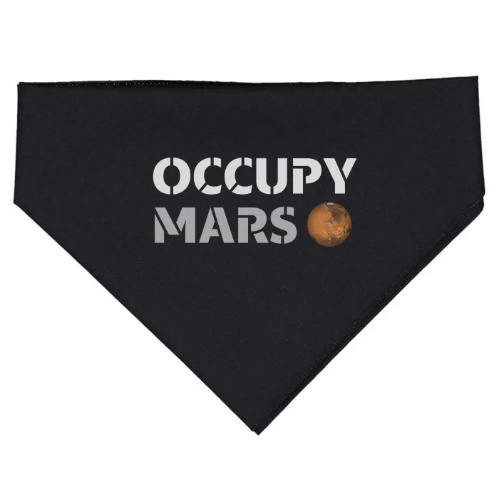 Occupy Mars Funny Occupy Mars USA-Made Doggie Bandana