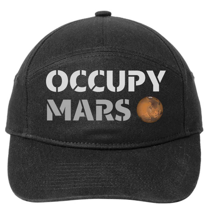 Occupy Mars Funny Occupy Mars 7-Panel Snapback Hat