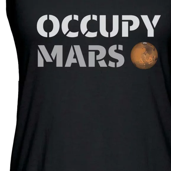 Occupy Mars Funny Occupy Mars Ladies Essential Flowy Tank