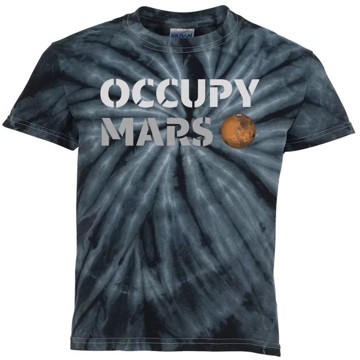 Occupy Mars Funny Occupy Mars Kids Tie-Dye T-Shirt