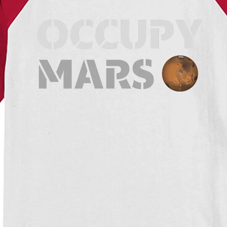 Occupy Mars Funny Occupy Mars Kids Colorblock Raglan Jersey