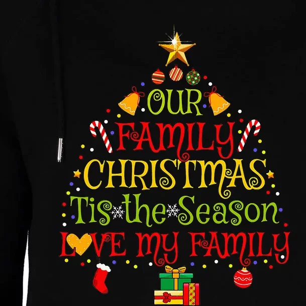 Our Matching Family Christmas love my family Womens Funnel Neck Pullover Hood