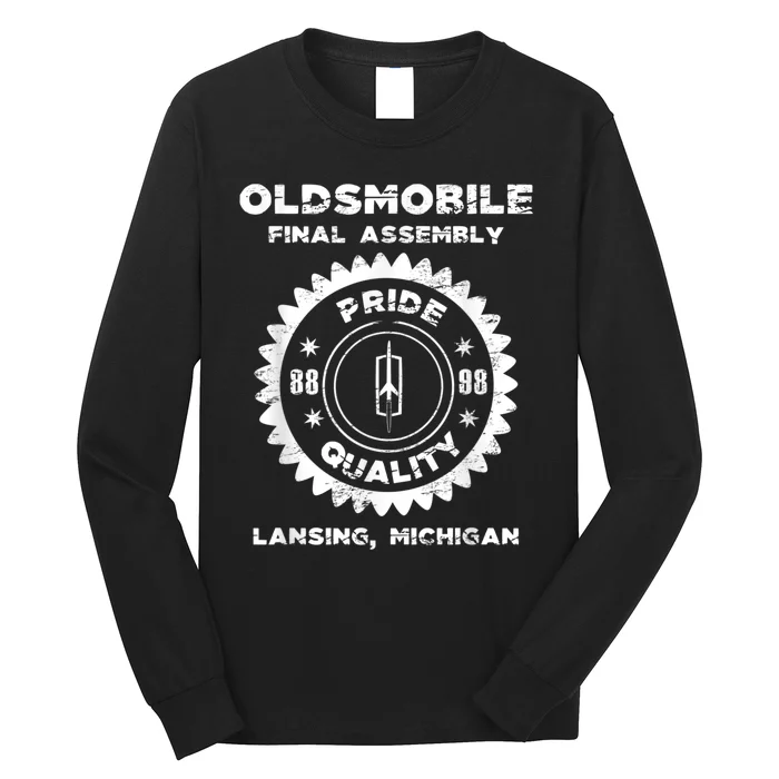 Oldsmobile Motors Final Assembly Graphic Classic Car Show Long Sleeve Shirt