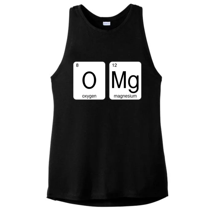 OMG Periodic Table Chemistry Joke Ladies Tri-Blend Wicking Tank