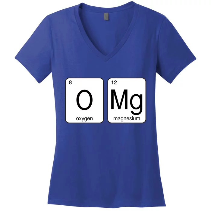 OMG Periodic Table Chemistry Joke Women's V-Neck T-Shirt