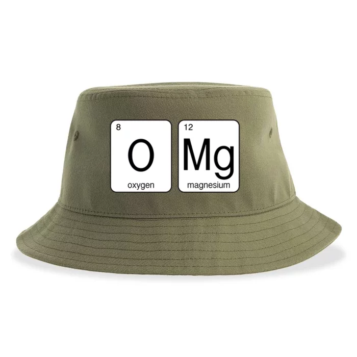 OMG Periodic Table Chemistry Joke Sustainable Bucket Hat