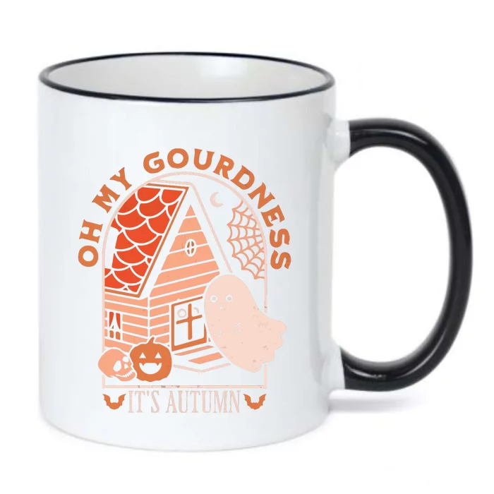 'Oh My Gourdness It Is Autumn Black Color Changing Mug