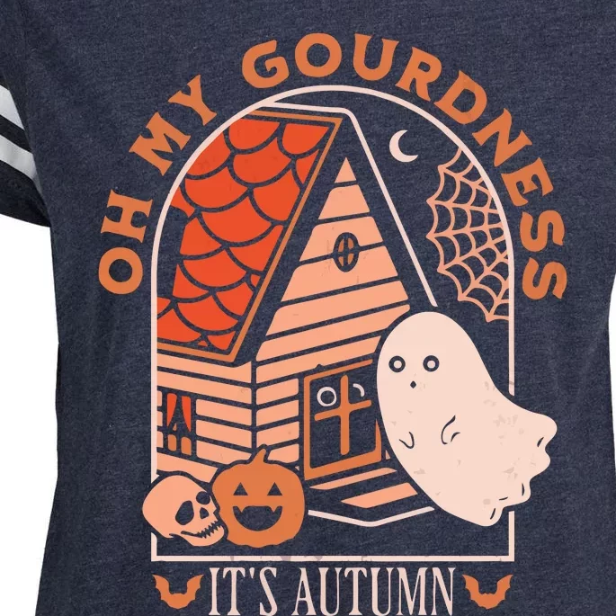 'Oh My Gourdness It Is Autumn Enza Ladies Jersey Football T-Shirt