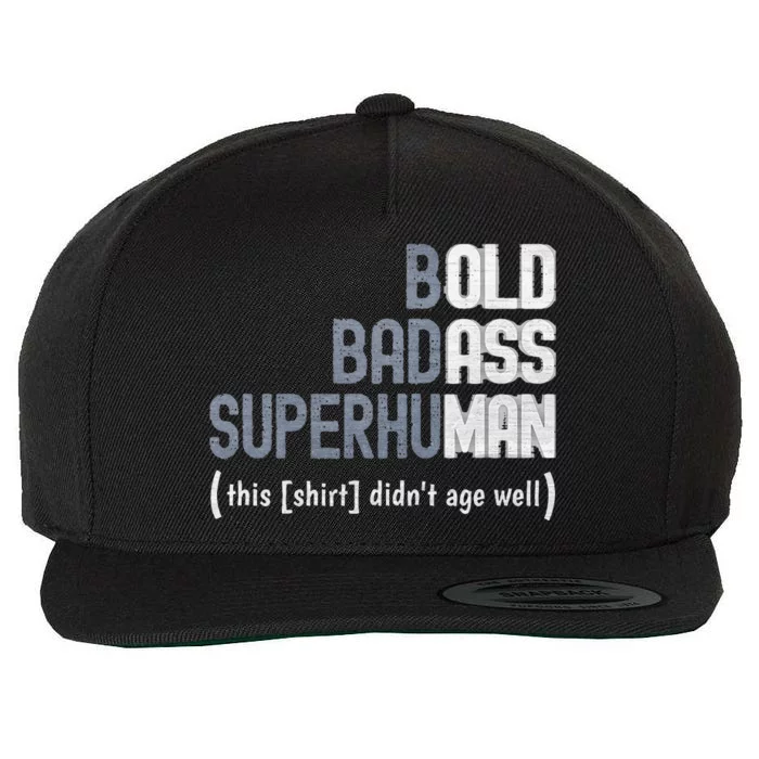 Old Man Gag Gift For Dad Fathers Day Wool Snapback Cap