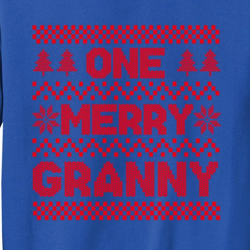 One Merry Granny Ugly Christmas Sweater Family Xmas Holiday Funny Gift Tall Sweatshirt