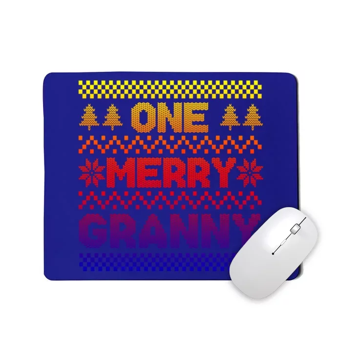 One Merry Granny Ugly Christmas Sweater Family Xmas Holiday Gift Mousepad