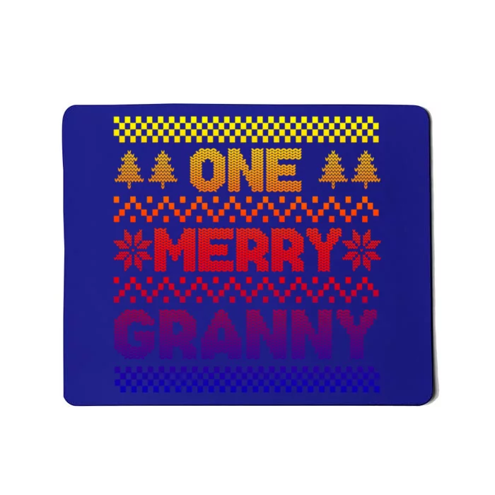 One Merry Granny Ugly Christmas Sweater Family Xmas Holiday Gift Mousepad