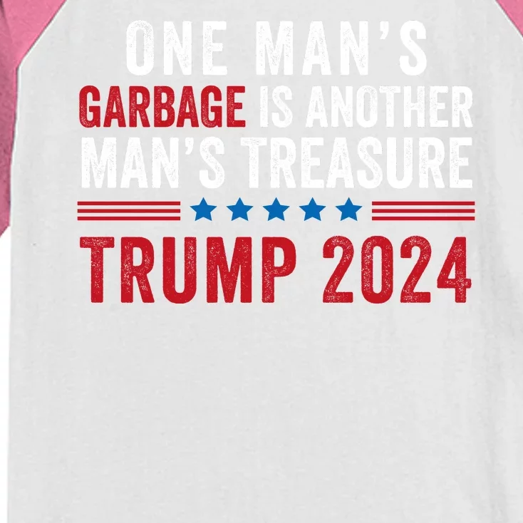 One ManS Garbage Is Another ManS Treasure Trump 2024 Proud To Be Garbage Kids Colorblock Raglan Jersey