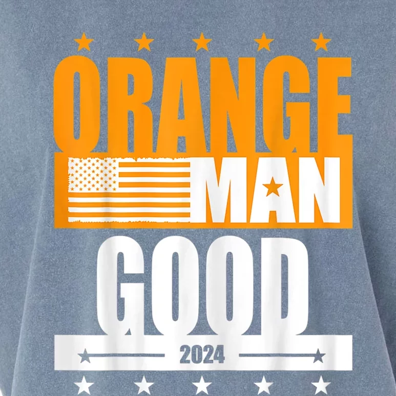 Orange Man Good Meme Patriotic American Garment-Dyed Women's Muscle Tee