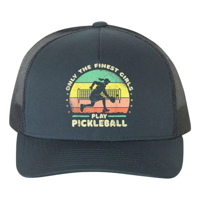 One More Game OMG Retro Funny Pickleball Lover Yupoong Adult 5-Panel Trucker Hat