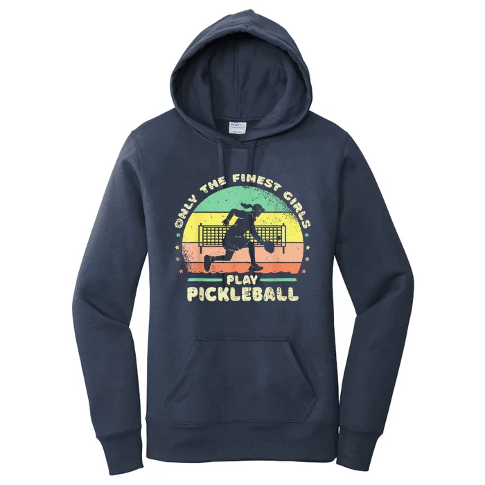 One More Game OMG Retro Funny Pickleball Lover Women's Pullover Hoodie