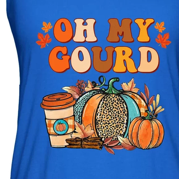 Oh My Gourd Pumpkins Funny Fall Autumn Thanksgiving Day Ladies Essential Flowy Tank