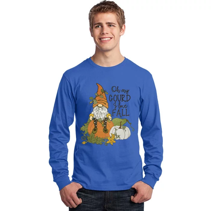 Oh My Gourd I Love Fall Gnome Family Pajama Thanksgiving Gift Tall Long Sleeve T-Shirt