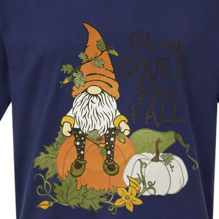 Oh My Gourd I Love Fall Gnome Family Pajama Thanksgiving Gift Sueded Cloud Jersey T-Shirt