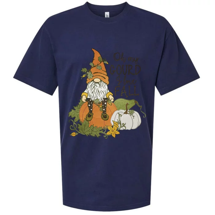 Oh My Gourd I Love Fall Gnome Family Pajama Thanksgiving Gift Sueded Cloud Jersey T-Shirt