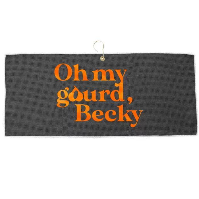 Oh My Gourd Becky Funny Large Microfiber Waffle Golf Towel