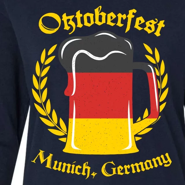 Oktoberfest Munich Germany Flag Mug Womens Cotton Relaxed Long Sleeve T-Shirt