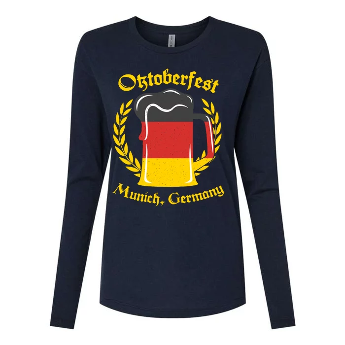 Oktoberfest Munich Germany Flag Mug Womens Cotton Relaxed Long Sleeve T-Shirt