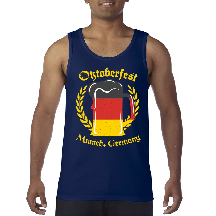 Oktoberfest Munich Germany Flag Mug Tank Top