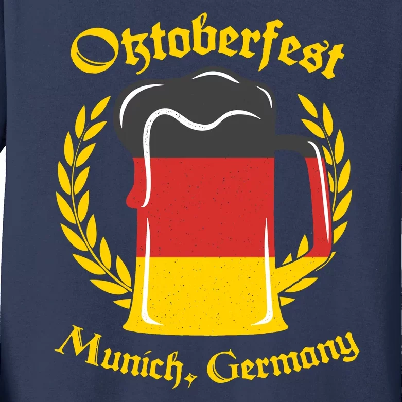 Oktoberfest Munich Germany Flag Mug Kids Long Sleeve Shirt