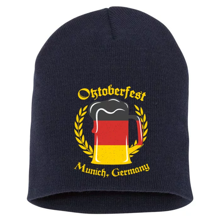 Oktoberfest Munich Germany Flag Mug Short Acrylic Beanie